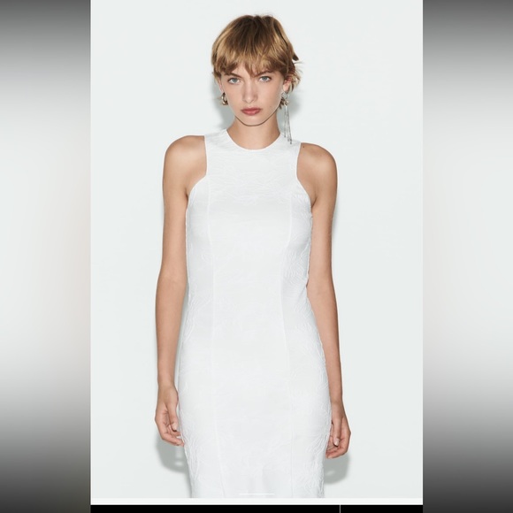 Zara fitted jacquard dress - Picture 2 of 8